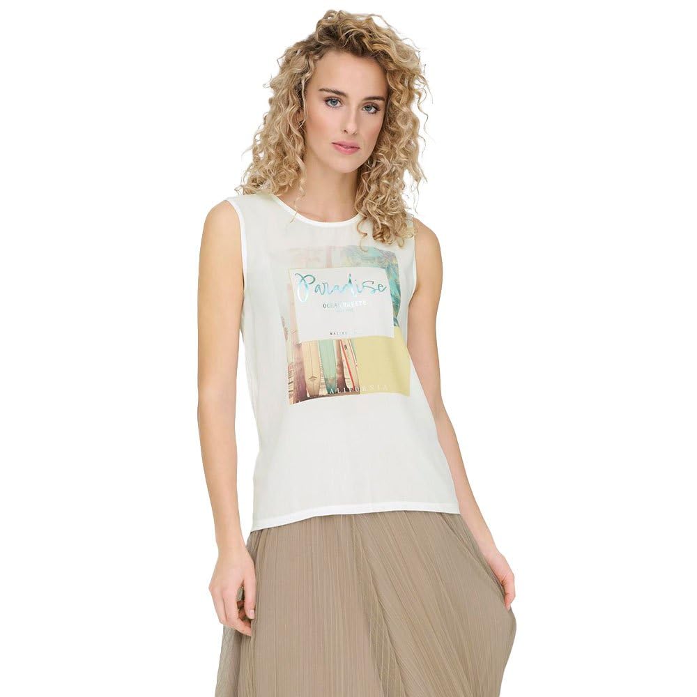 ONLY Onlflora S/L Paradise Top Box JRS, White, XL