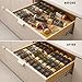 EDELHAUS Bamboo Spice Drawer Organizer - Expandable 4 Tier Spice Rack (Need 3