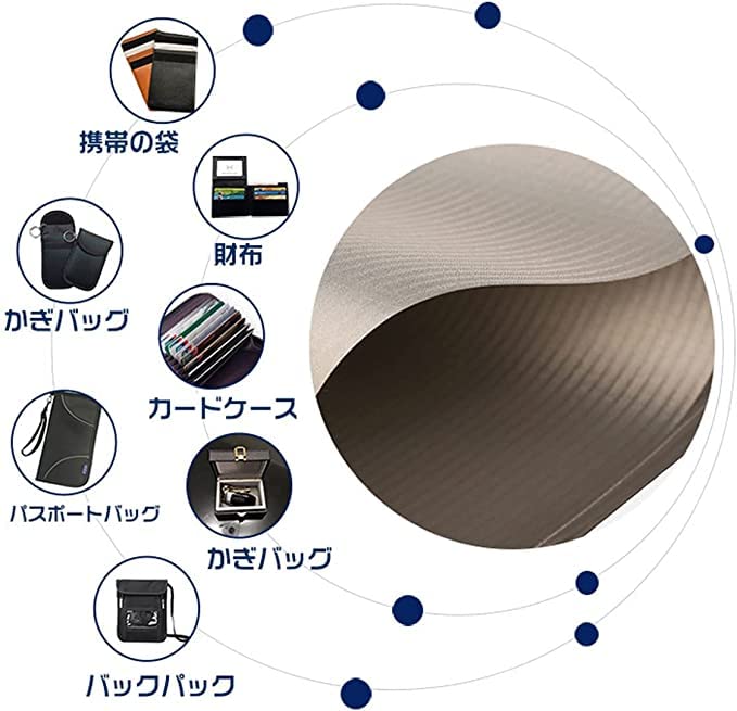 Amazon.co.jp: RFID 導電布 電磁波シールド防護布電磁波カット遮断 