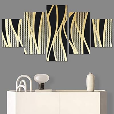 SIGNWIN 5 Panel Canvas Wall Art Modern Art...