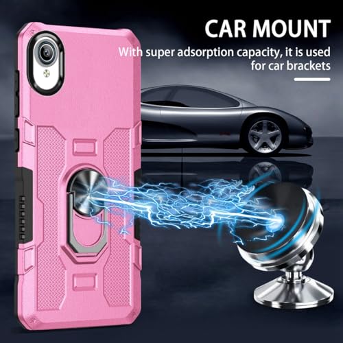 Coque Vivo Y91c rose avec bague support pour vidéos mains libres
