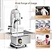 ROVSUN 1500W Electric Bone Saw Machine, 0.16-7.9Inch Cutting Thickness Frozen Meat Cutter with 6 Saw Blades, Commercial Bandsaw Machine Stainless Steel 19.4 x 15.2 In Table for Chicken Fish Beef