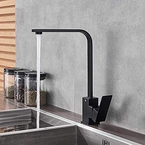 Robinet de cuisine noir mitigeur acier inoxydable eau chaude froide YRYRYW mitigeur évier 360°