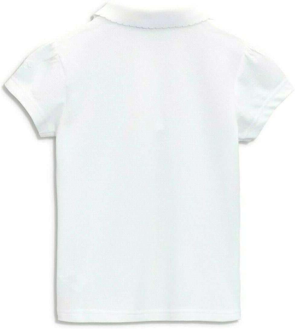 Listers Schoolwear Polo d'école blanc pour fille de 3 à 16 ans, 100 % coton, uni, polyéthylène.
