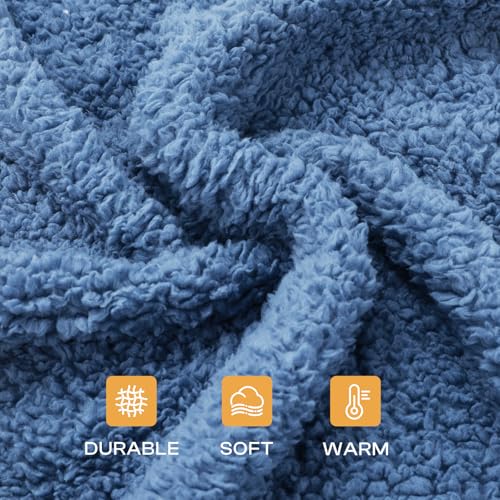 Image of Luciphia 1 Pack 3 Calming Dog Blanket Fluffy Premium Fleece Pet Blankets Soft Sherpa Throw for Dogs Puppy Cat Haze Blue Small (23 inch x16 inch)