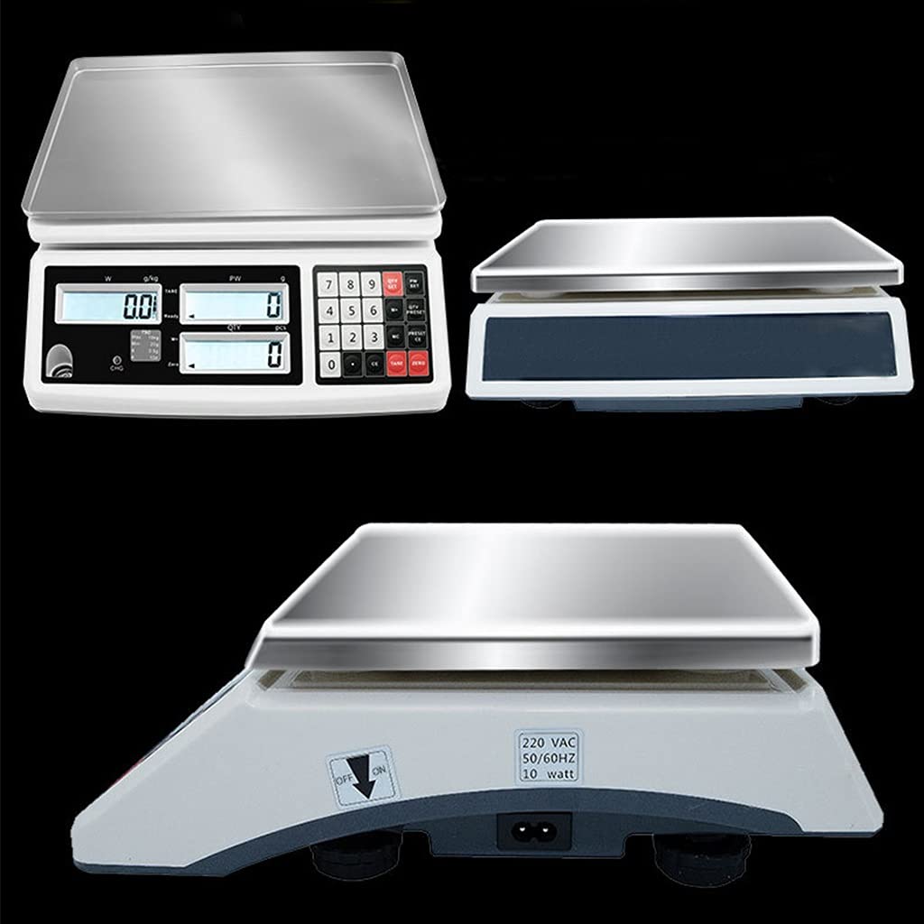 Báscula de conteo para Piezas y Monedas Báscula de conteo Industrial de Laboratorio 30 kg 1 g 15 kg 0,5 g Balanza Digital Balanza de pesaje y conteo Balanza de Gramos (tamaño: 15 kg 0,5 g)