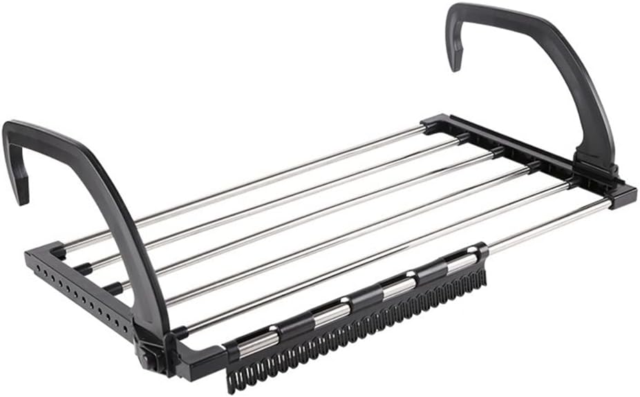 JSEIAJB Stainless Steel Drying Shoe Rack Folding Towel Window Laundry Balcony Clothes Diaper