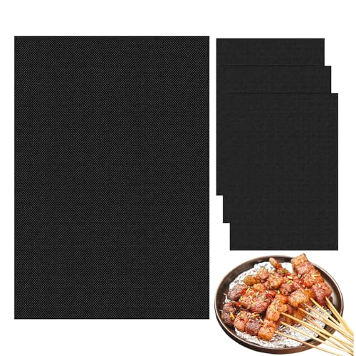 tapete para parrilla al aire libre, tapetes debajo de la parrilla para | Almohadilla antiadherente para parrilla de barbacoa,Almohadilla para parrilla de diseño de doble cara a prueba de aceite, alfom