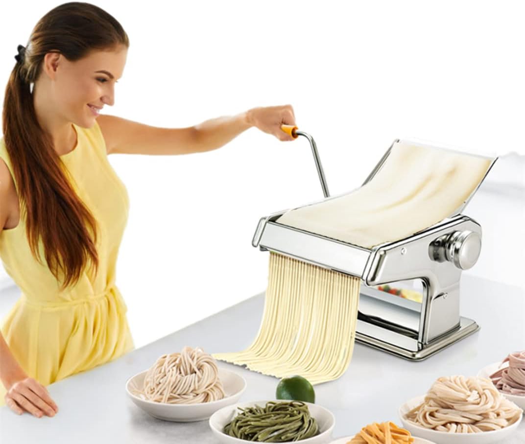 Stainless Steel Pasta Maker, Manual Pasta Machine Spaghetti Roller