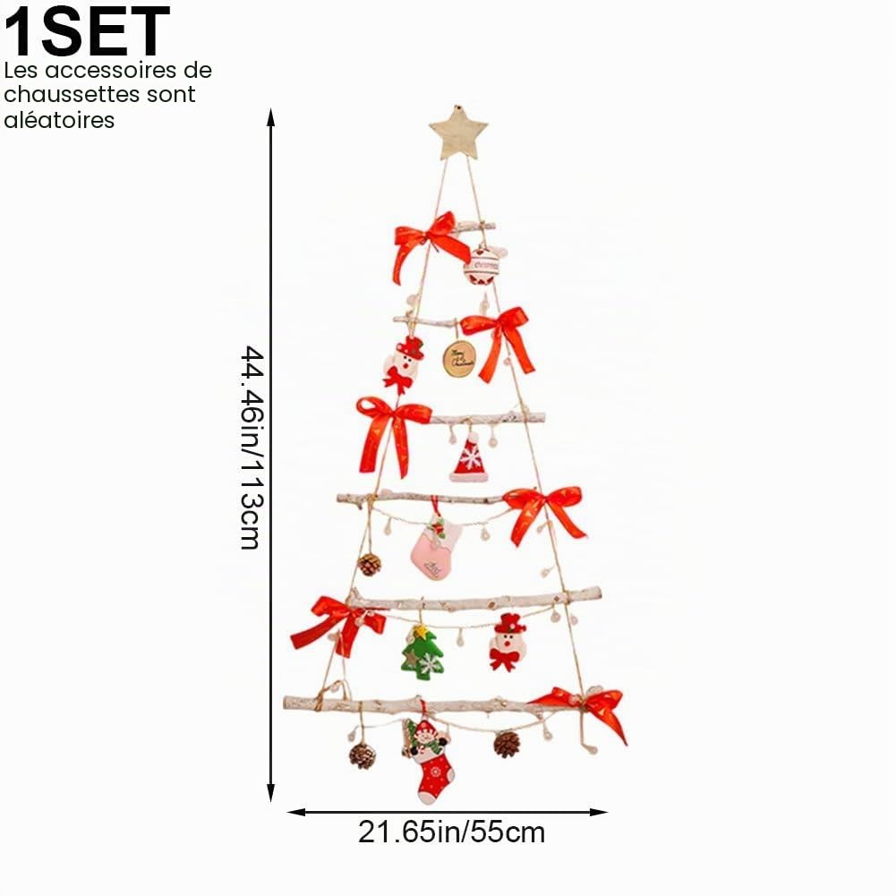 Sapin De Noël Éclairé Au Mur, Décorations De Noël, Sapin De Noël Non Tissé À Suspendre Au Mur, Fournitures De Fête De Noël