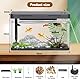Crevyteg 25L Aquarium mit Filter und Licht, Rechteckiges Aquarium mit Filter und Sauerstoffzufuhr, LED-Licht, Tischdekoration Mini Fischtank Komplett Set für Zuhause, Büro, Wohnzimmer