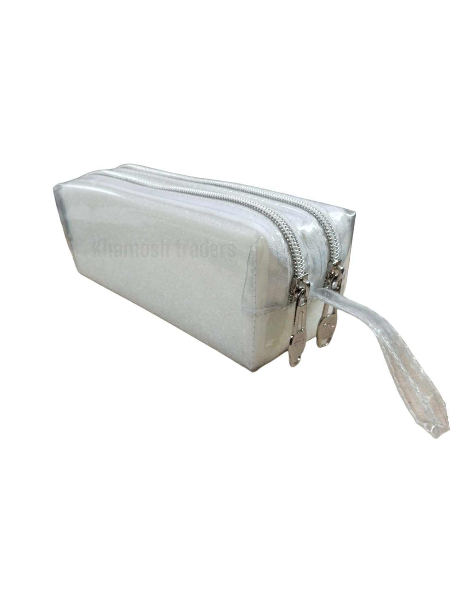 KHAMOSH TRADERS Transparent Pencil Pouch, Stationary Pouch with Handle Cosmetic Bag for Girls School Pencil Box with Zipper (Double Zipper Pencil Pouch) (B0CVS29HMG) Amazon Price History, Amazon Price Tracker