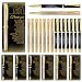 Feifeiya 50 Set 60th Birthday Party Favor for Guest Anniversary Party Favor with Black and Gold Ballpoint Pens and Thank You Cards for Women Men Birthday Anniversary Appreciation Gifts