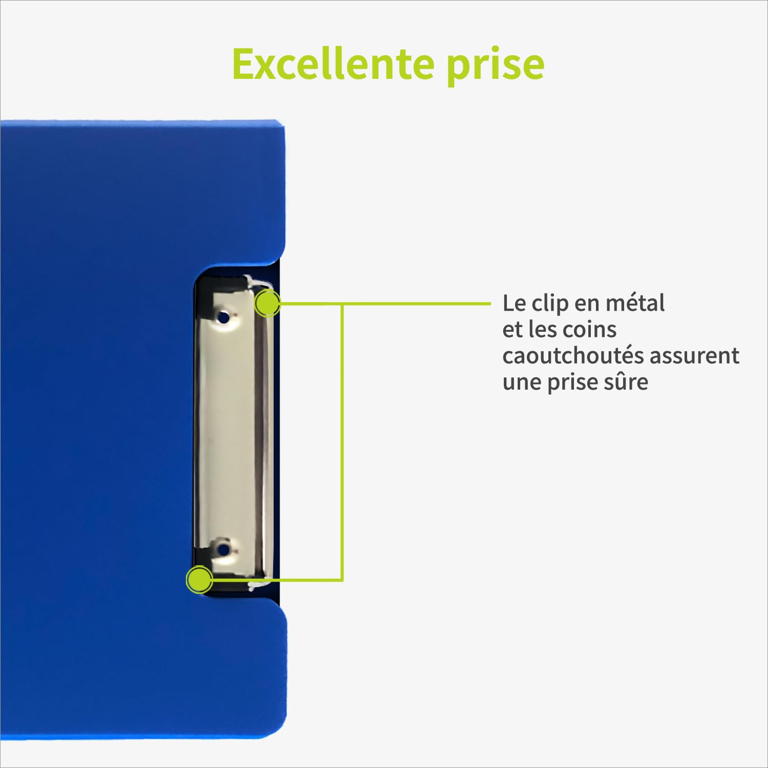ACROPAQ Porte-Bloc à Rabat A4 Bleu Foncé en PP durable