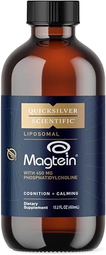 Quicksilver Scientific Magteína liposomal - Suplemento de magnesio para apoyo de la función cerebral - Soporte para el estrés, el sueño y la memoria