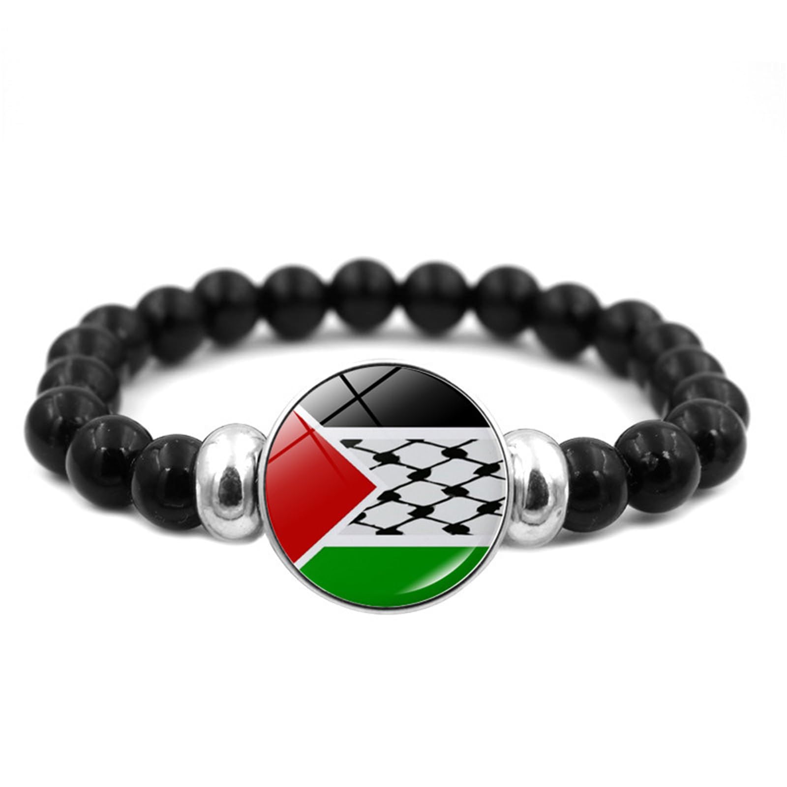 Suanbeiii Men's 6 Fashion Palestine Flag Bracelet For Wo Multi-Layer Woven Braided Leather Bracelets Jewelry Country Flag Wristband