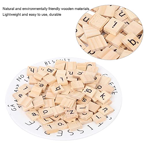 Wooden Tiles, 2 Set Wood Letter Tiles Letters Crafts English Words miniatura 2