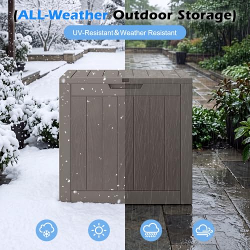 Image of Outdoor Storage Box Waterproof, 32 Gallon Deck Box for Patio Storage