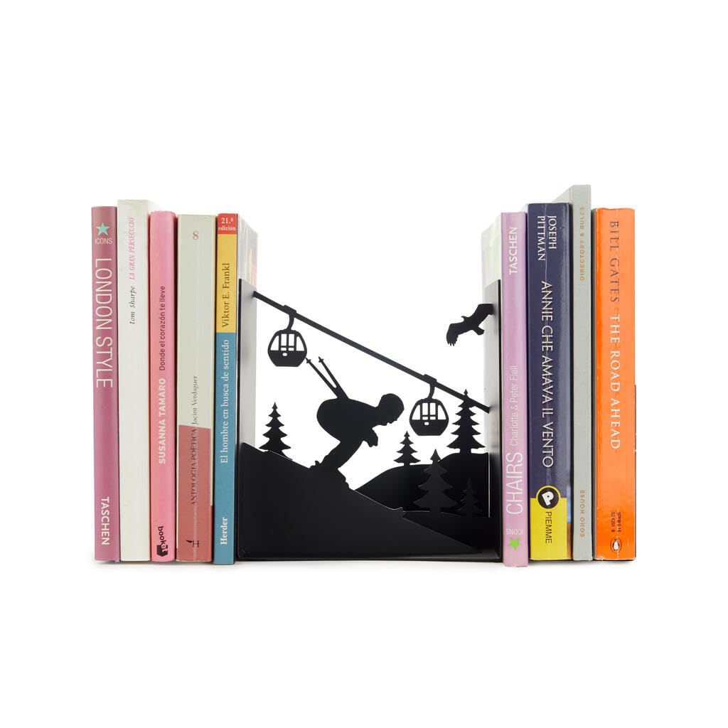 Serre-livres ski stable empêche les livres de glisser métal