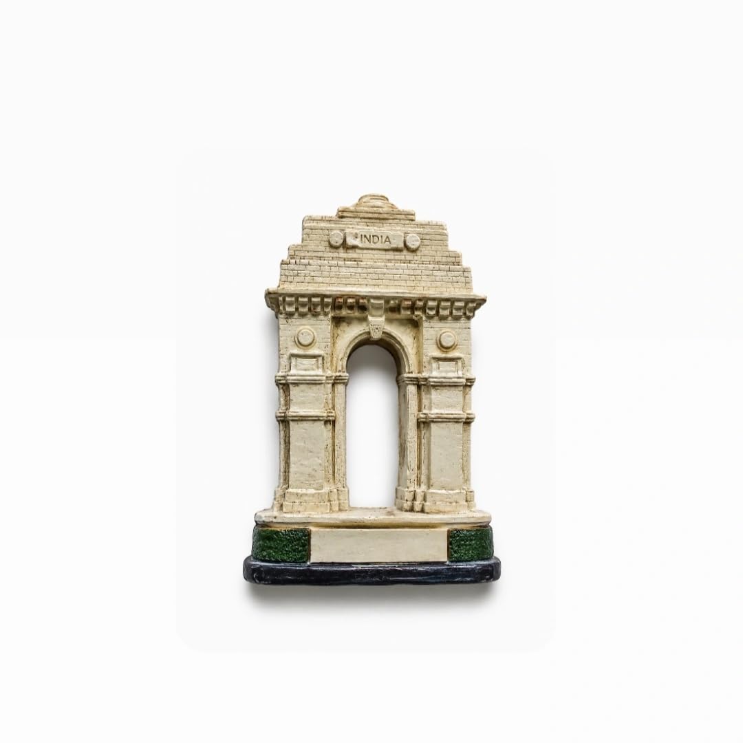 India Gate 3D Resin Fridge Magnet, Delhi Landmark Travel Souvenir, 6 cm x 3 cm-image-34