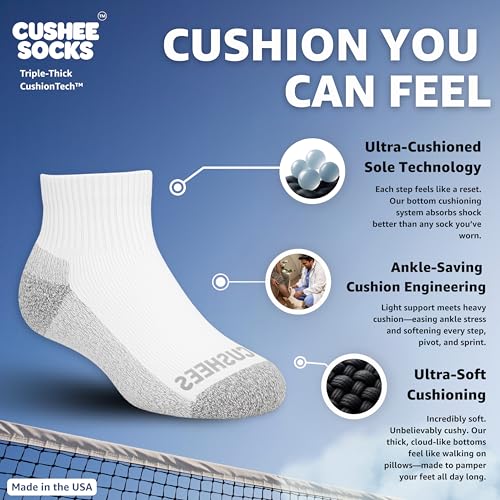 Cushees Thick Ankle Socks, 3-pack3