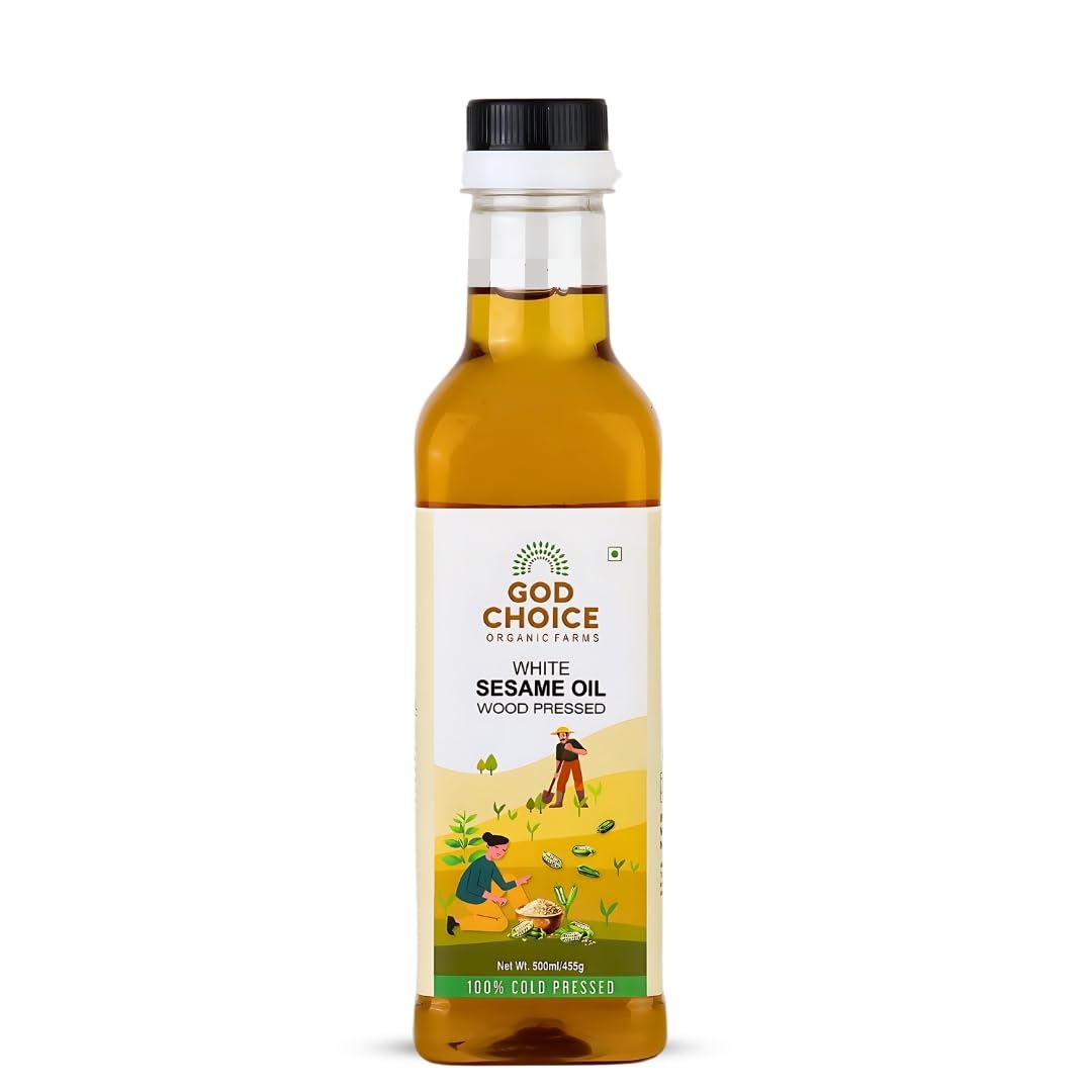 God Choice Organic Farms – Organic White Sesame Oil (500 Ml, Pet Bottle)| 100% Wood Cold Pressed | Certified Organic | Made In Small Batches | Unrefined/ Single Filtered | Additive Free| Preservative Free| Lab tested. (B0CL9TLTZS) Amazon Price History, Amazon Price Tracker