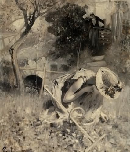 Peinture poster impression de prestige Carl Larsson style graffiti 60x90