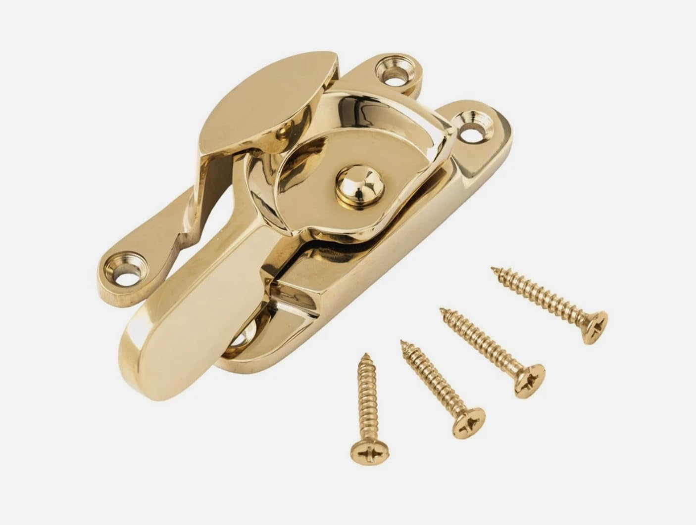 Slim Sash Window Fasteners Locking & Non-Locking, Solid Brass, Various Finishes - Non-Locking (PVD Brass)