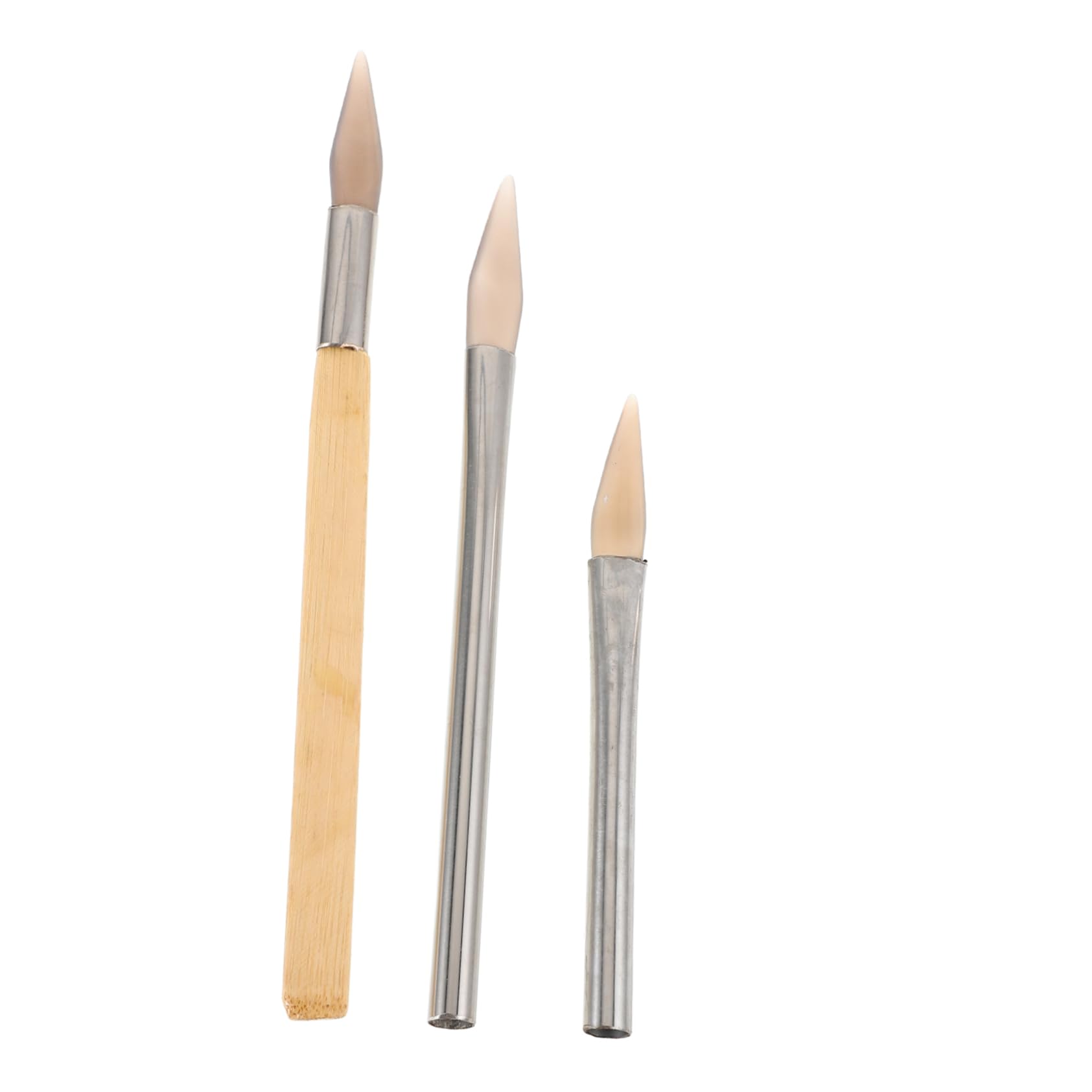 Tofficu 3pcs Set with Steel Handle Jewelry Polishing Tool for Scratch Repair Burnishing Pen