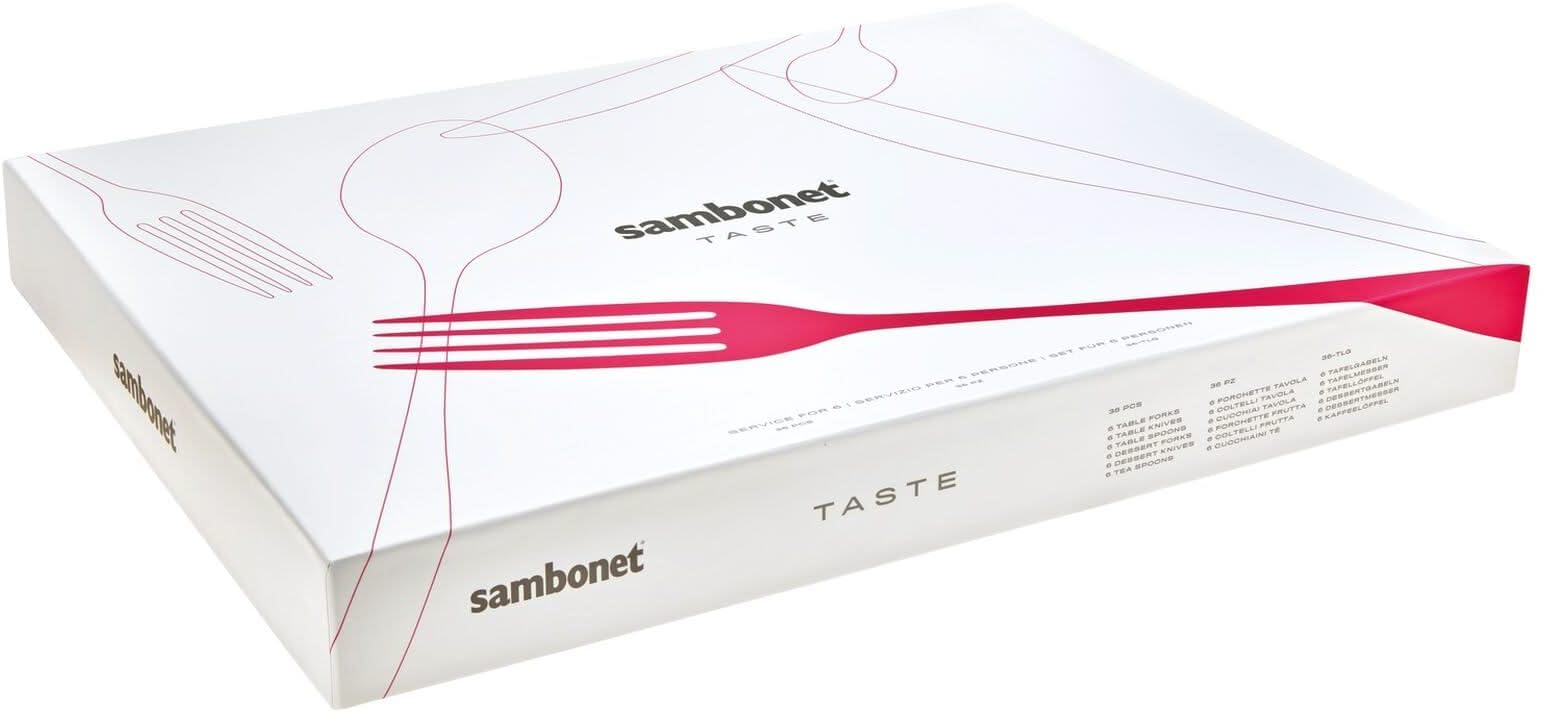 Sambonet Servizio 36 Pz Monoblocco Taste Antique Pvd Champagne