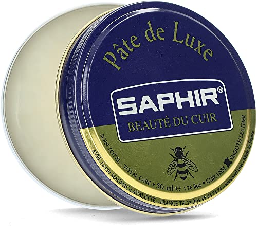 SAPHIR Beaut du Cuir Pate De Luxe - Natural Wax Shoe Polish for Leather Shining - 50ml - Neutral