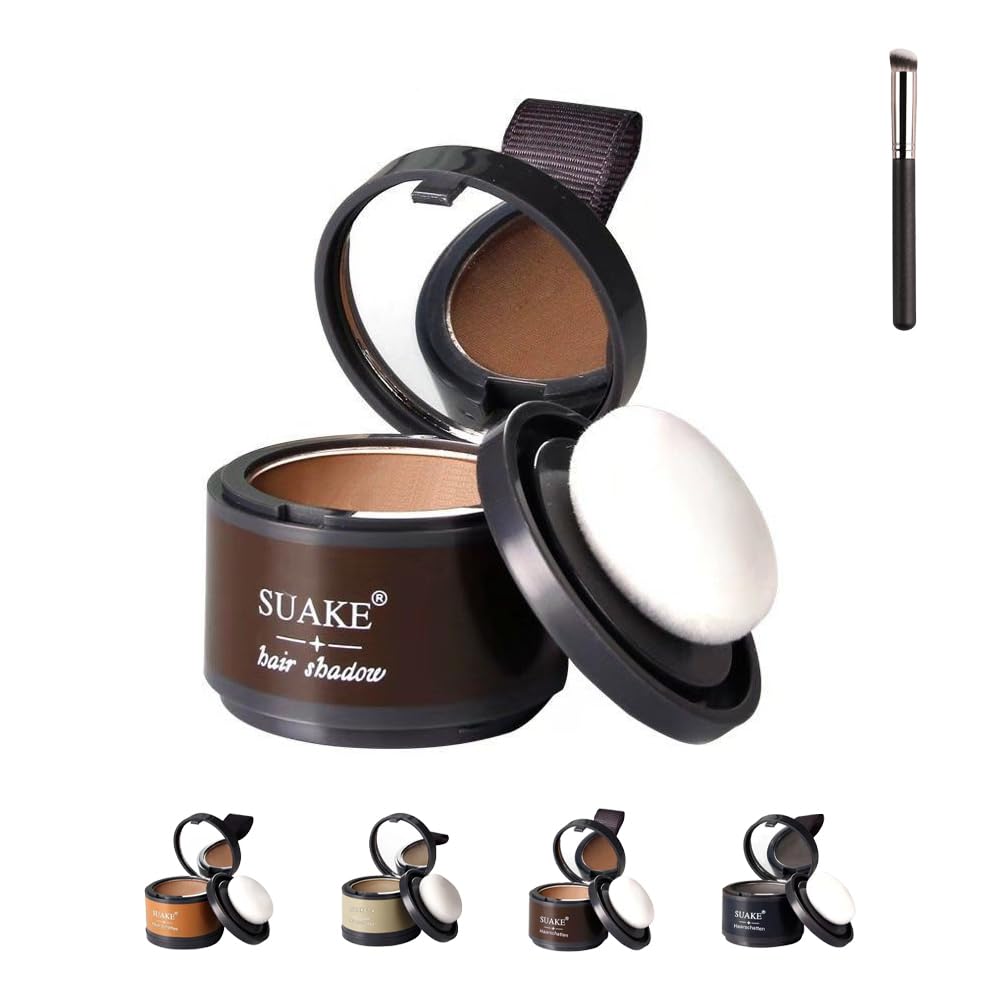 Avellio Polvo Corrector De Raices,Cubre Canas Al Instante, Con Queratina, Resistente Al Agua Y Al Sudor, Acabado Natural, Sin Grumos (Marrón oscuro)