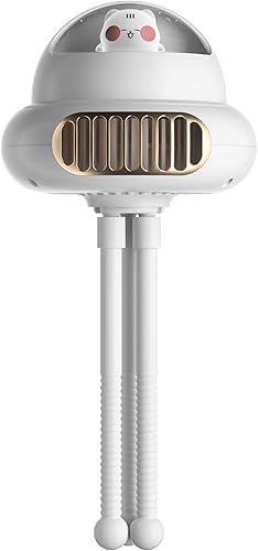 Miniatura 2 de Mini ventilador portátil de espacio para cochecito con 4 velocidades, 4000 mAh, recargable, giratorio, trípode lexible, ventilador de refrigeración