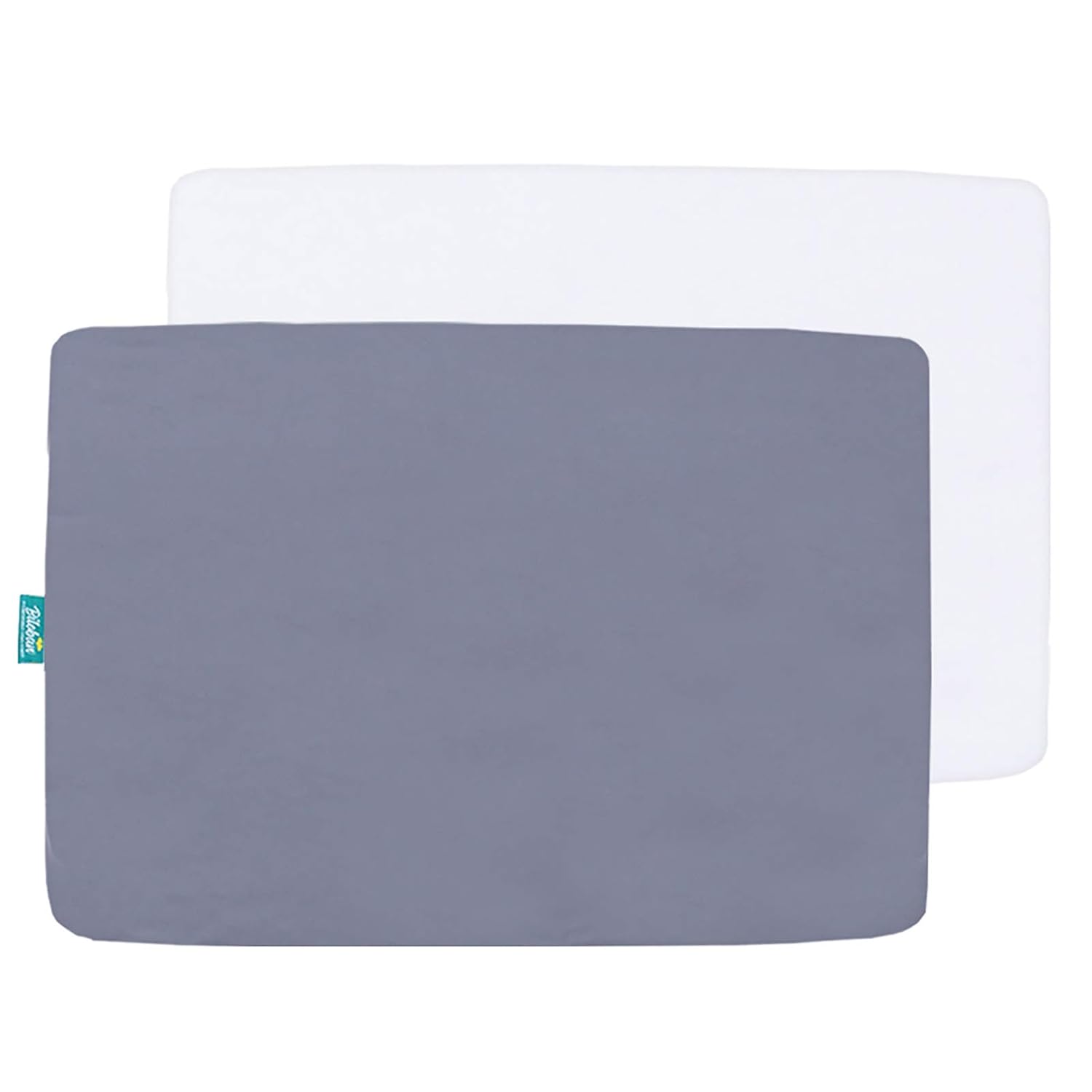 Biloban Pack and Play Sheet Fitted, 2 Pack Portable Playard | Mini Crib Sheets, Ultra Soft Microfiber Pack N Play Sheets, White & Grey, Preshrunk : Baby