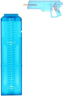 Worker 40-Darts Magazine Double Row Clip for Worker Dominator Blaster – Blue Tansparent