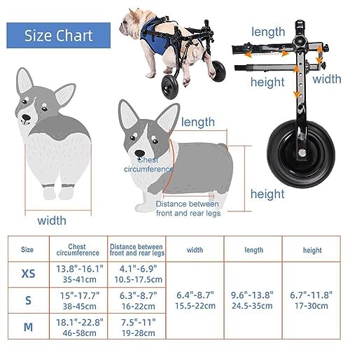 Fauteuil roulant réglable pour chiens handicapés petits modèles - 5
