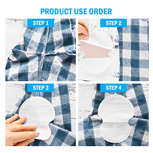 Vumdua Underarm Sweat Pads, 80 Pcs Invisible Armpit Sweat Pads Guards/Shields for Women And Men to Excessive Sweating