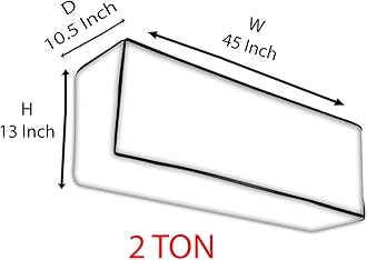 Da Anushi Split AC Cover Indoor Unit for 2 Ton Capacity AC, All Weather Cover/Attractive Digital Prints/Dustproof/Water Resistant AC Cover (Grey Flower)