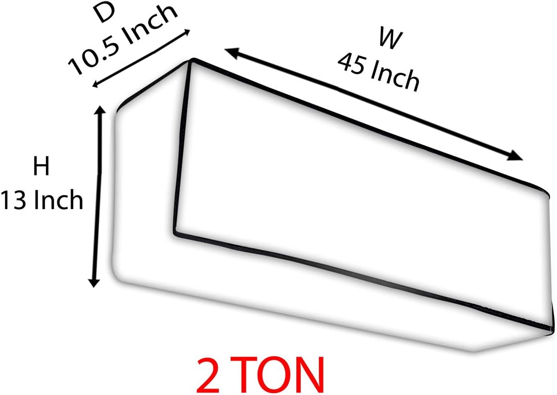 Split AC Cover Indoor Unit for 2 Ton Capacity AC, All Weather Cover/Attractive Digital Prints/Dustproof/Water Resistant AC Cover (Maroon Flower)