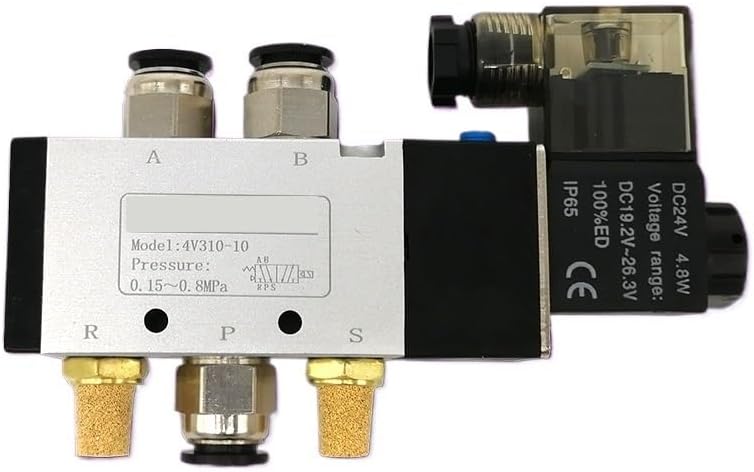 4v310-10 4V410-15 solenoid valve control valve two-position five-way directional valve 220 24v pneumatic(Green)