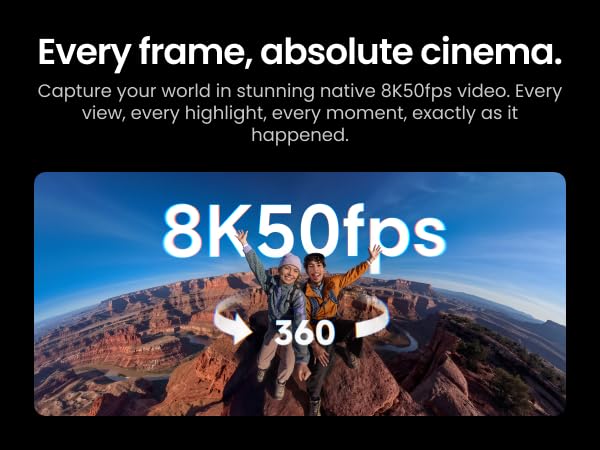 Image of Insta360 X6-8K 360 Camera with 1 /1.1'' Sensors | Action Camera, Dual Custom Square 1 /1.1 inch Sensors, Triple AI Chip, Replaceable Lens 2.0, 140 Minutes 8K Video, White