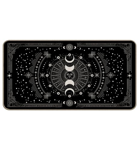 TopXmai Boho Sun and Moon Door Mat, 17 x 30, Celestial Gothic Moon Phase Entrance Mat, Indoor/Outdoor Boho Doormat
