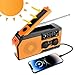 Produktbild Kurbelradio, 6 Lademodi AM/FM/WB Solar Radio, Kurbel Generator, mit 5000mAh Mobiler Ladeleistung/SOS Alarm/Taschenlampe Und Leselichtfunktion, Blackout Notfallausrüstung für Camping, Outdoor, Notfall