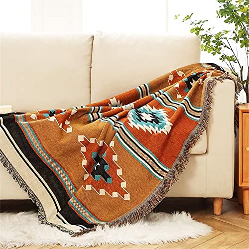 Lqprom Southwest Throw Blankets Aztec Navajo Throws And Blankets Reversible Multi-Function For Couch Chair Sofa Bed Outdoor Beach Travel 63"X87" #TOP2