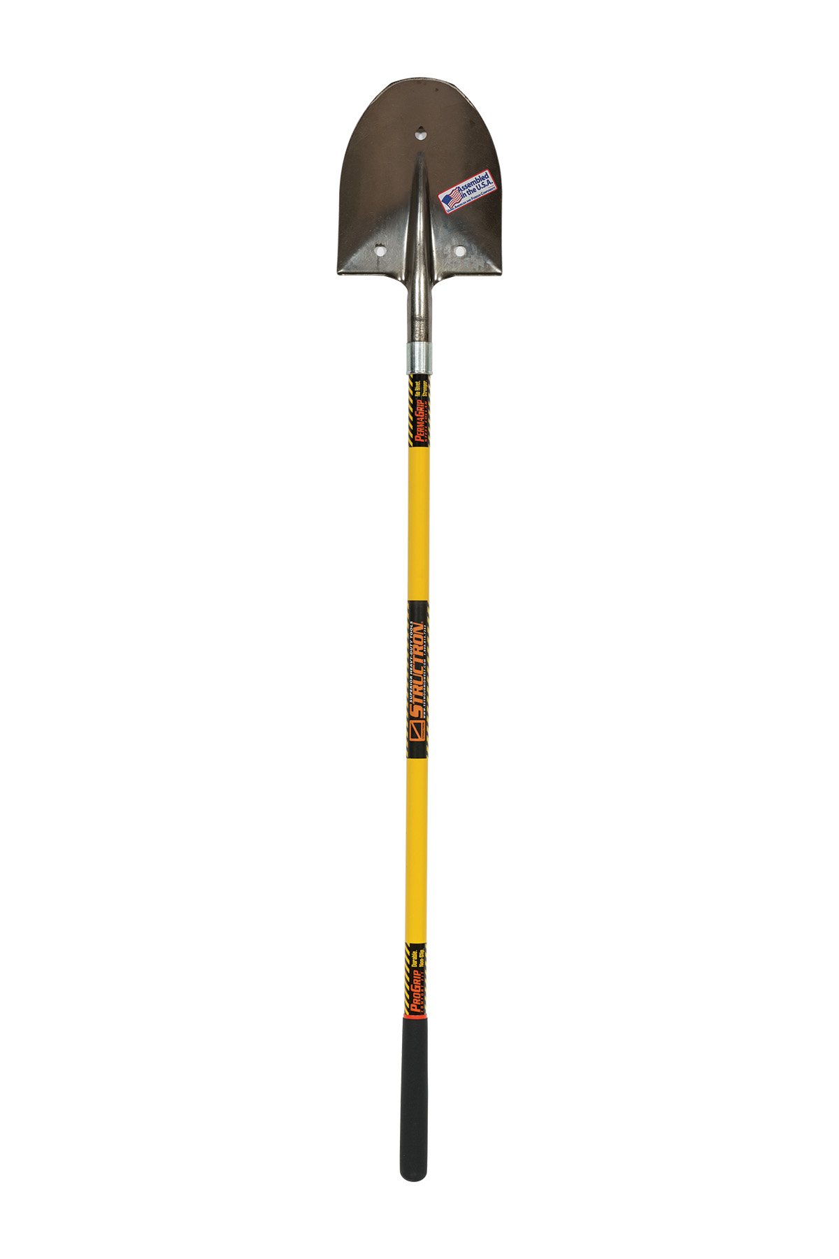Structron49748 STR-S713 Rice Shovel with 48" Fiberglass Handle and Cushion Grip, 14 Gauge Head