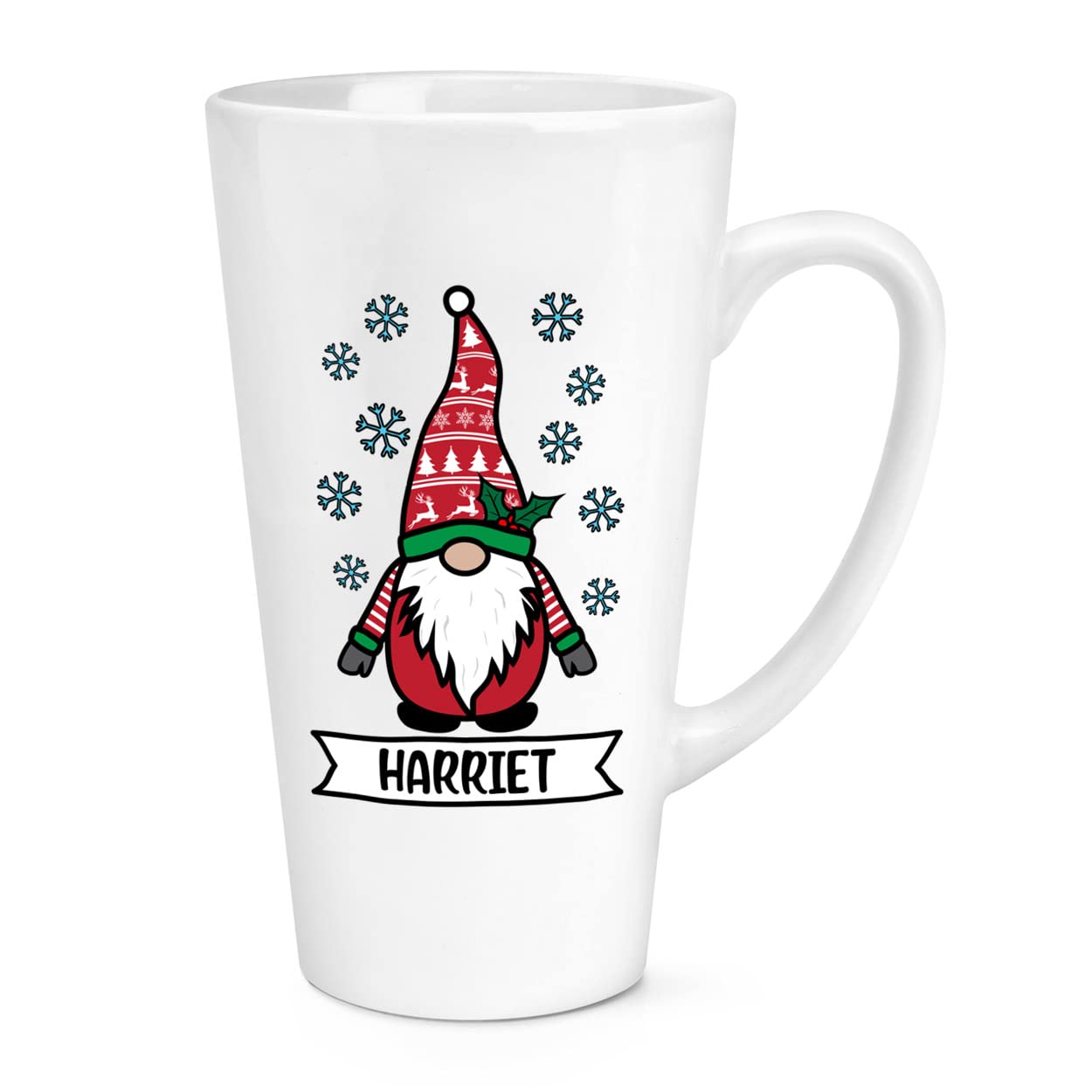 Personalised Gonk Gnome Red Santa Festive Christmas 17oz Large Latte Mug Cup