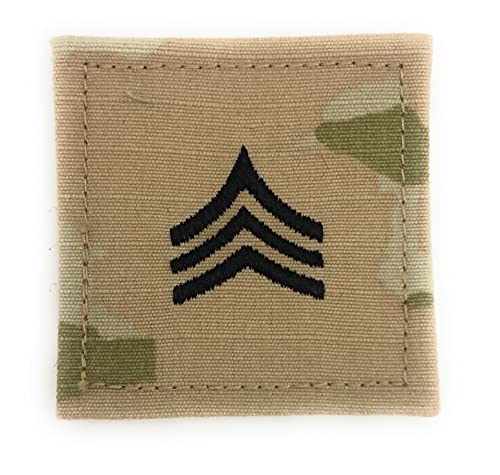 Insignia Depot US Army OCP Rank 2x2 with Hook Fastener - Sergeant