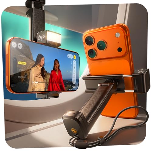 LISEN Airplane Travel Cruise Ship Essentials 2026 for Women Men Phone Holder Mount (LED) Airplane Gadgets for Men Women Long Flight Travel Must Have Accessories Photographic Lighting Flash Tubes