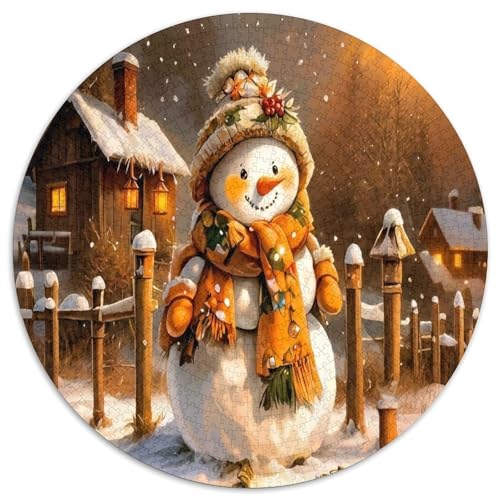 Puzzle redondo de 1000 piezas para adultos: tu momento relajante con escena nocturna