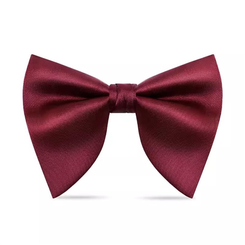 Pajaritas para Fiesta De Boda Accesorios de la Camisa de la Pajarita Francesa del Padrino del Novio de la Boda de los Hombres (Color : Red, Size : 12x6cm)